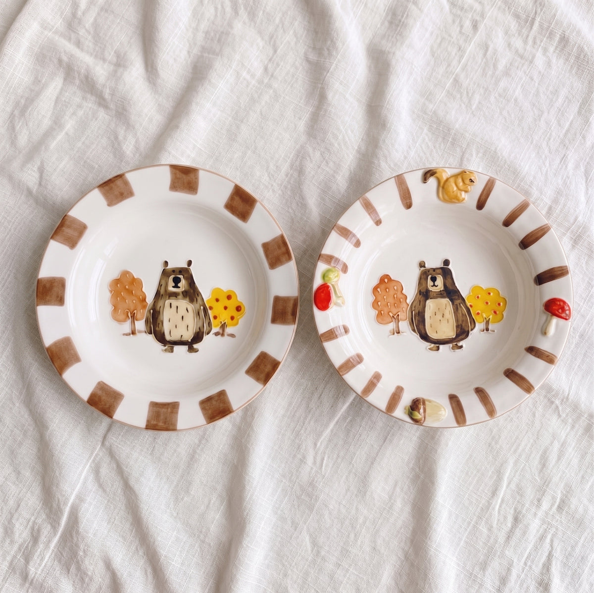Cute Bear Forest Series Tableware · Hat Plate  8"