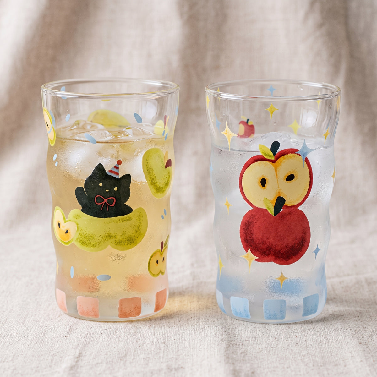 Apple Fruity Glass Cup · 15oz