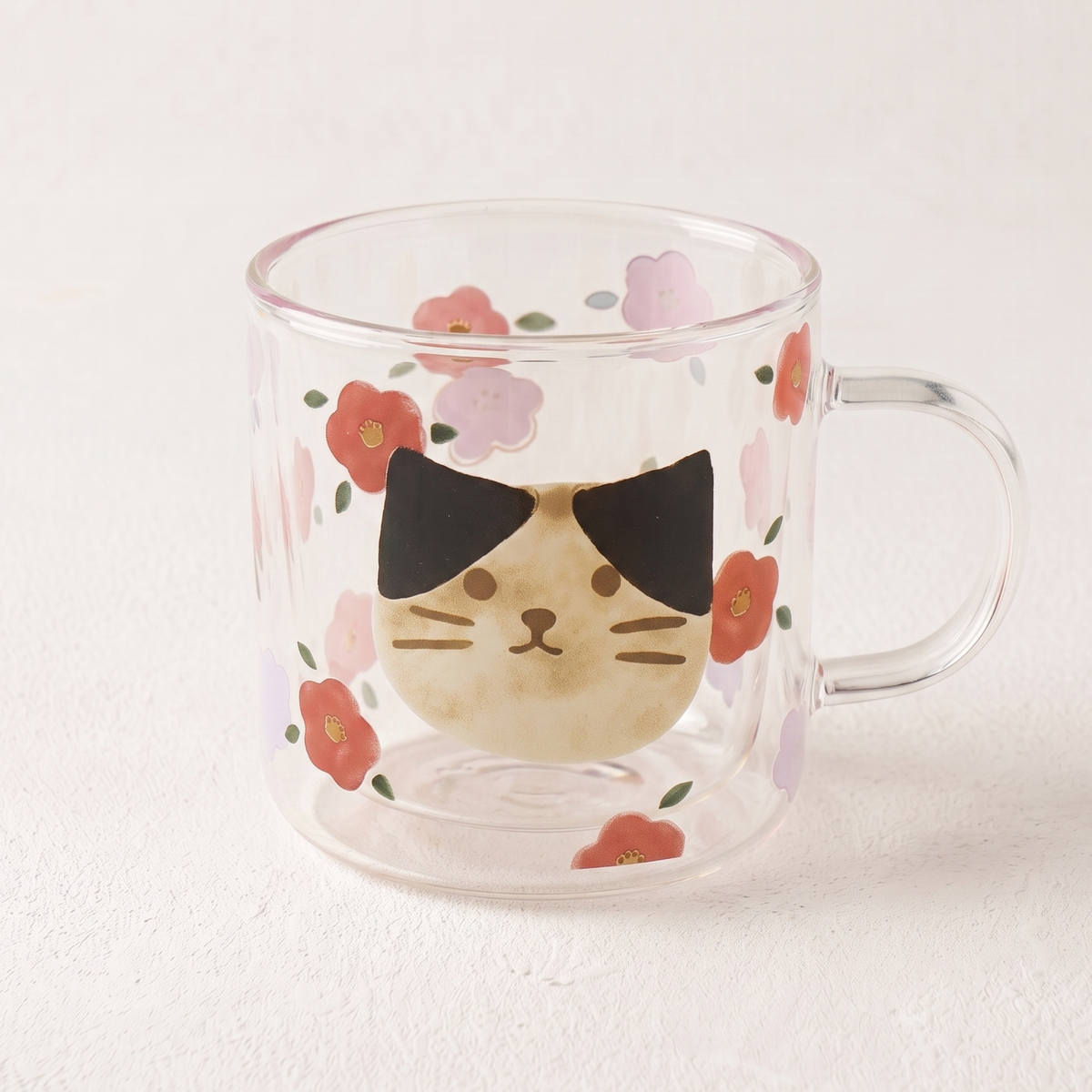 Cute Cat Theme Glass Cup · 16oz