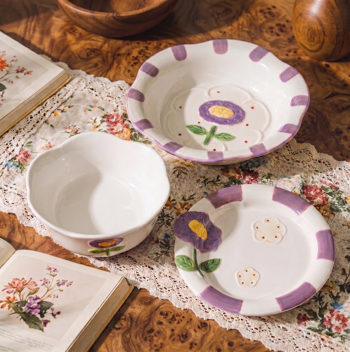 Hoshino Flower Underglaze Ceramic Tableware