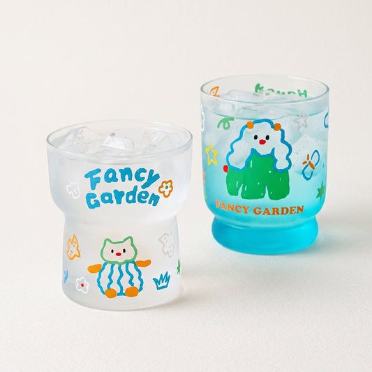 Fancy Garden Illustrated Glass Cup · 13.5oz