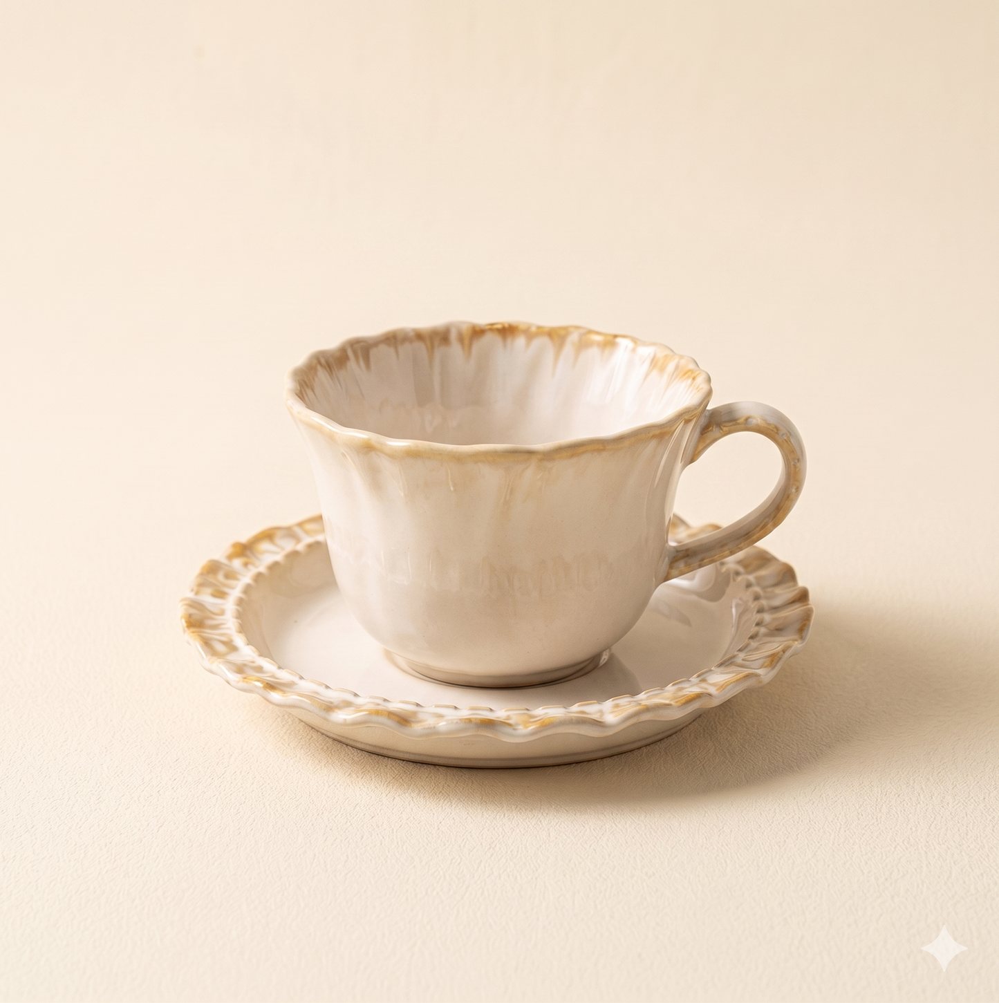 Seashell Latte Cup & Saucer Set · 8.5 oz