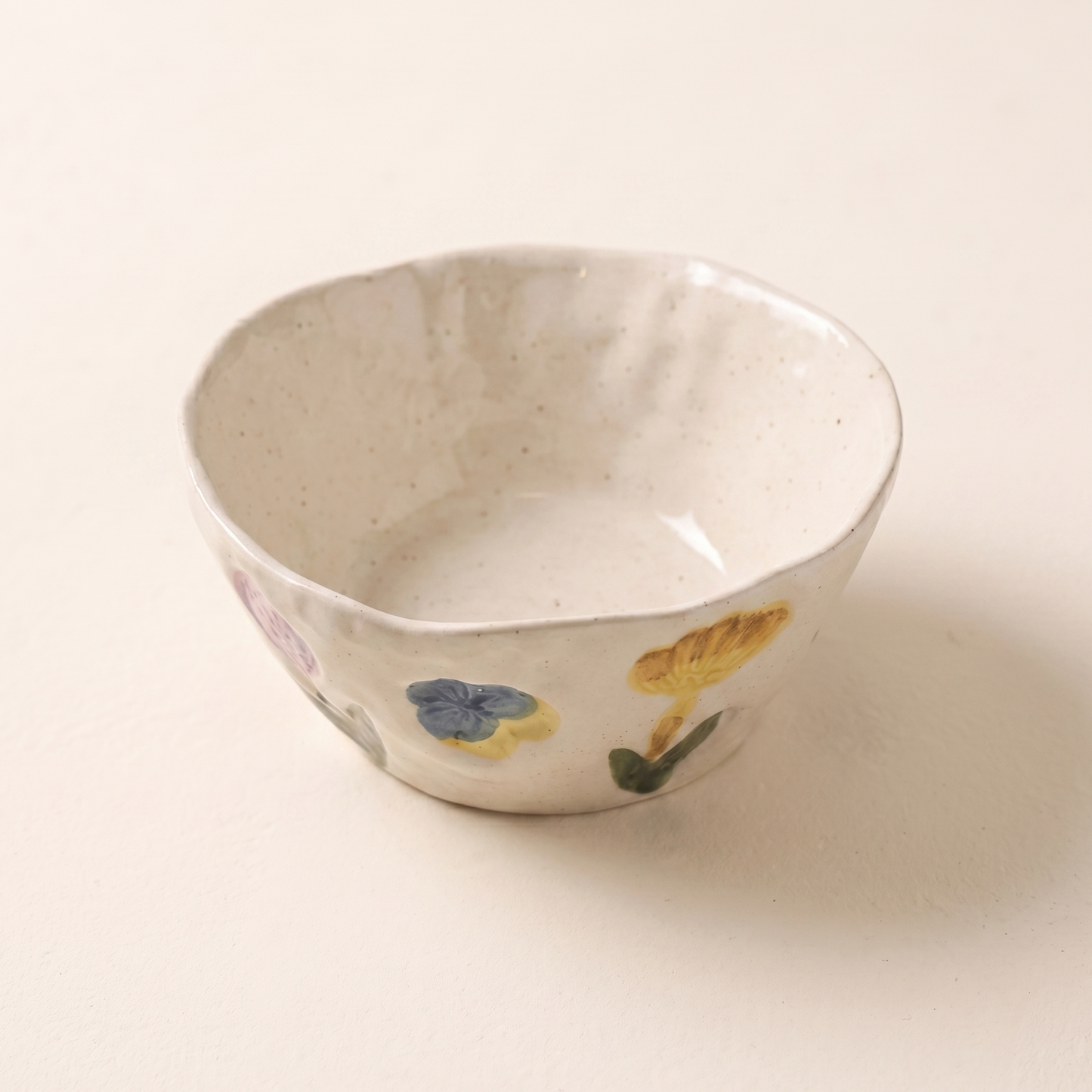 Meadow Bloom Hand-Painted Ceramic Bowl · 5.3"