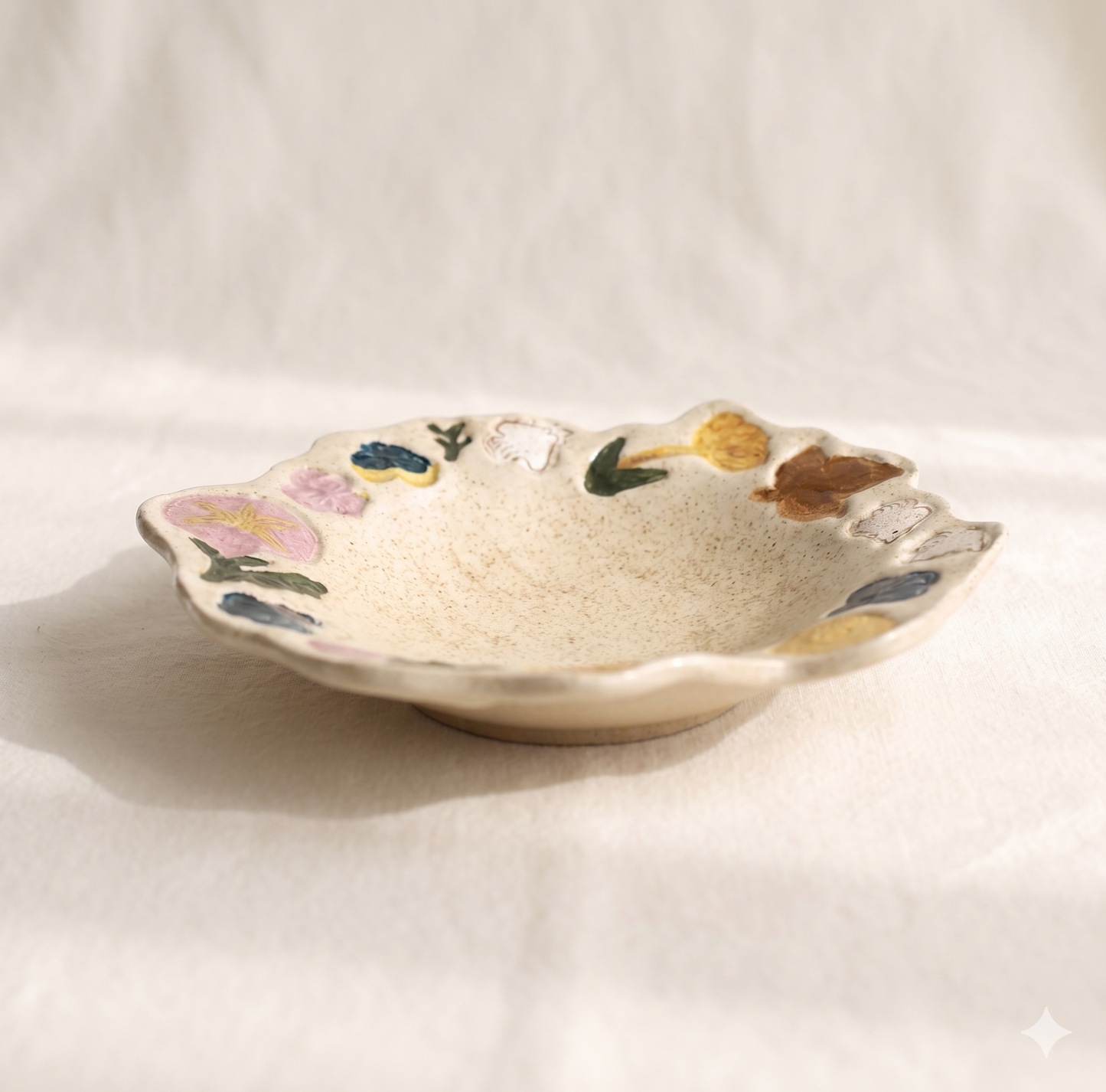 Meadow Bloom Hand-Painted Plate · 8.25"