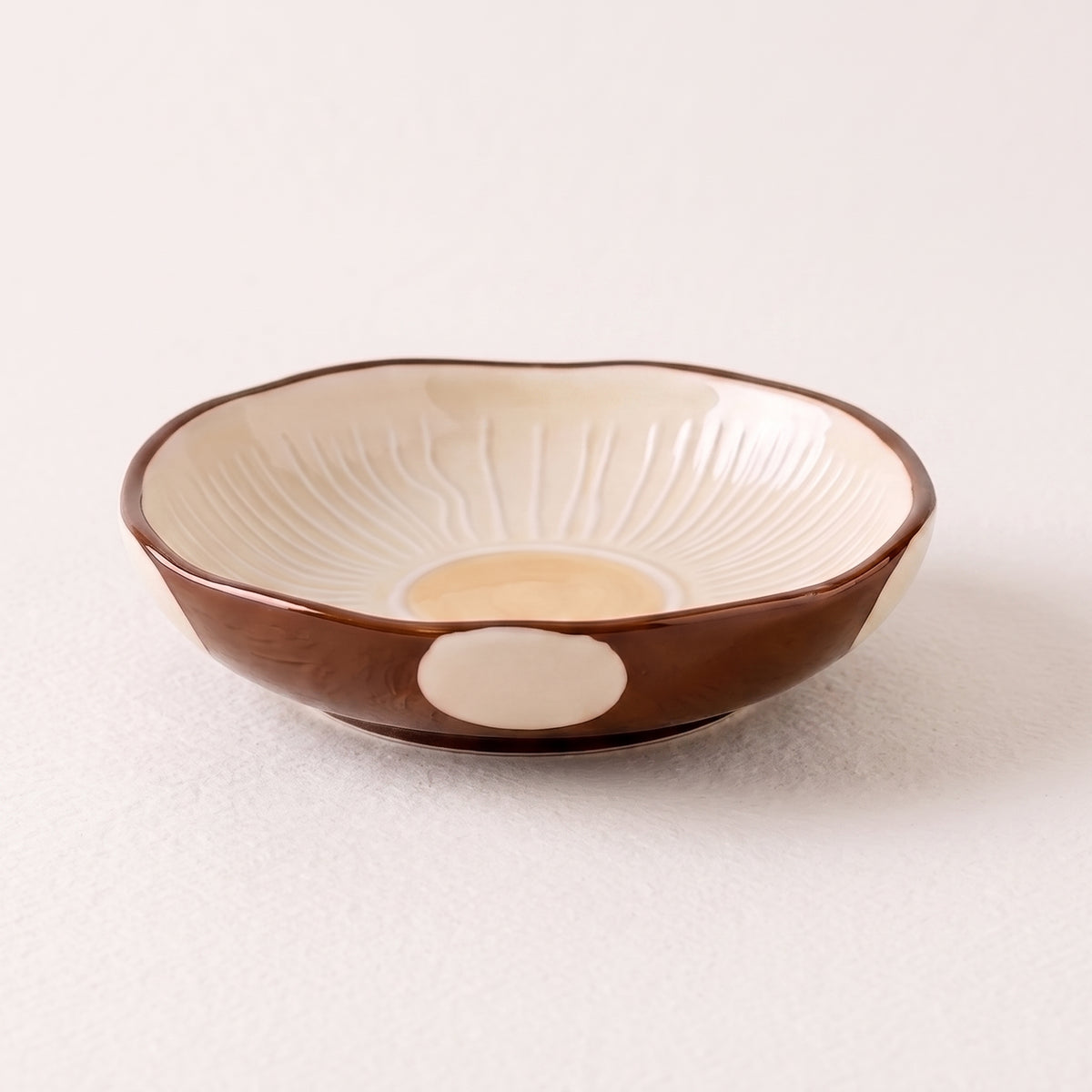Woodland Mushroom Ceramic Sauce Dish · 4.3"