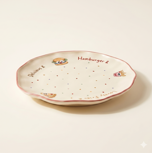 Happy Burger Rice Plate · 8"