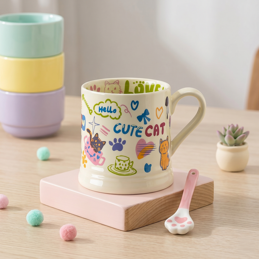 Graffiti Q Cat Mug · 12.5 oz