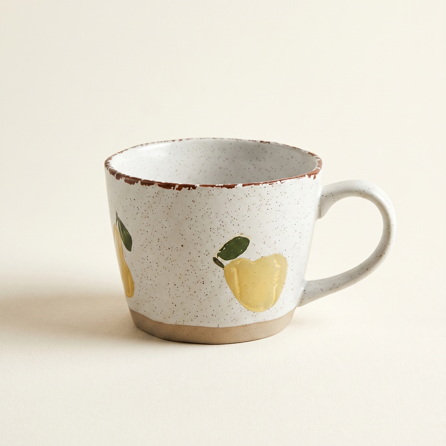 Hand-Painted Pear Ceramic Mug · 13.5oz