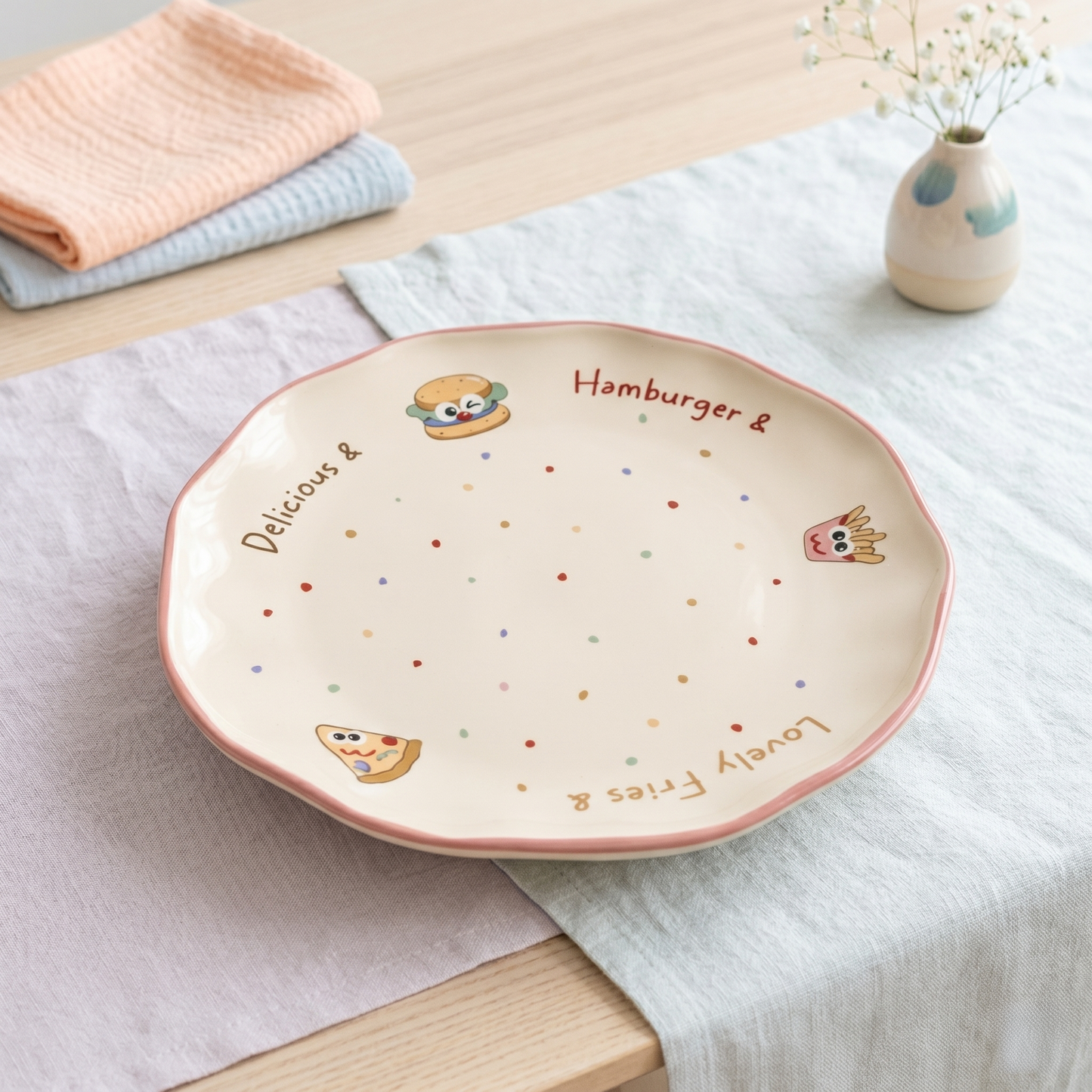 Happy Burger Rice Plate · 8"