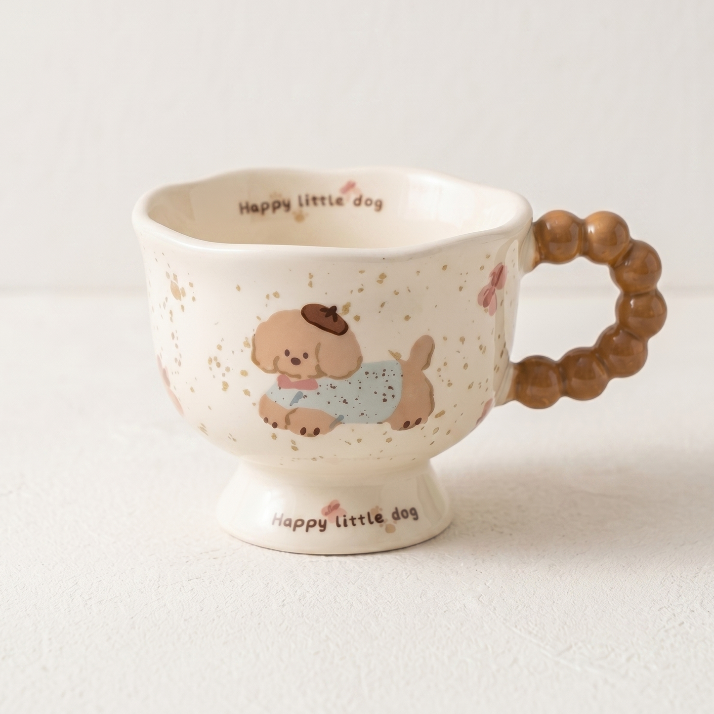 Happy Puppy Ceramic Mug · 12 oz