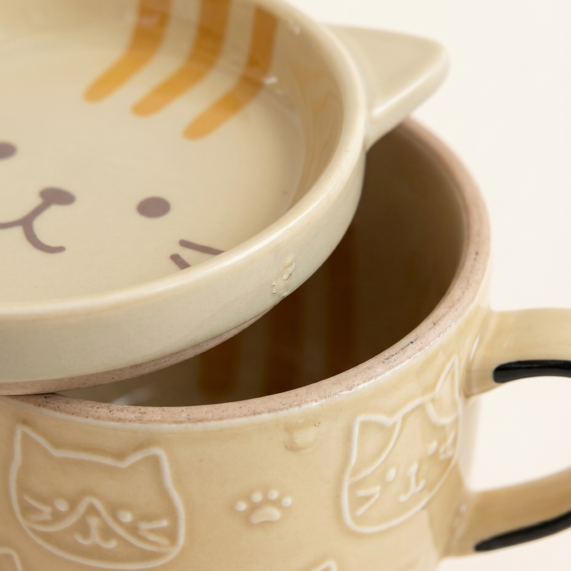 Japanese Cartoon Cat Ceramic Mug lifestyle - MoriMori Home