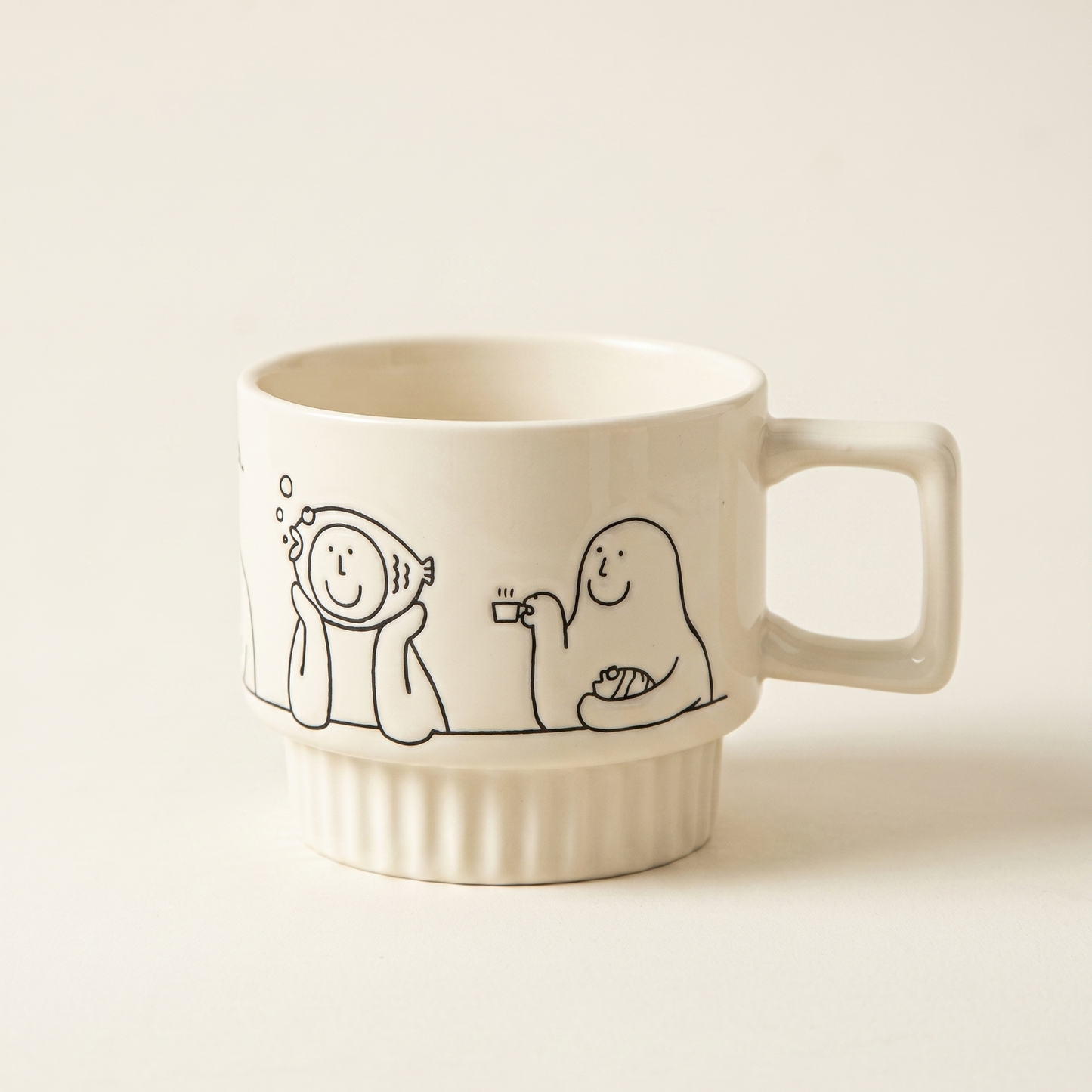 Korean Style Ceramic Mug · 11.8 oz