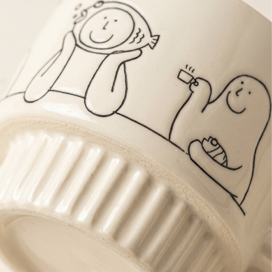Korean Style Ceramic Mug variants styled - MoriMori Home