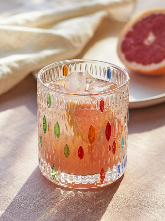 Raindrop Hand-Painted Whiskey Glass