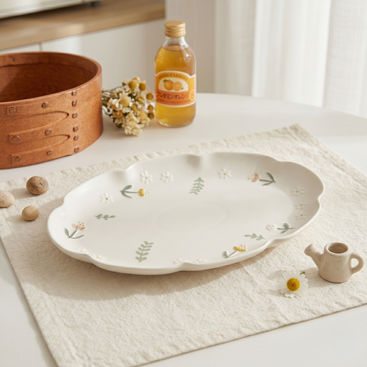 Little Daisy Oval Serving Plate · 12.25"