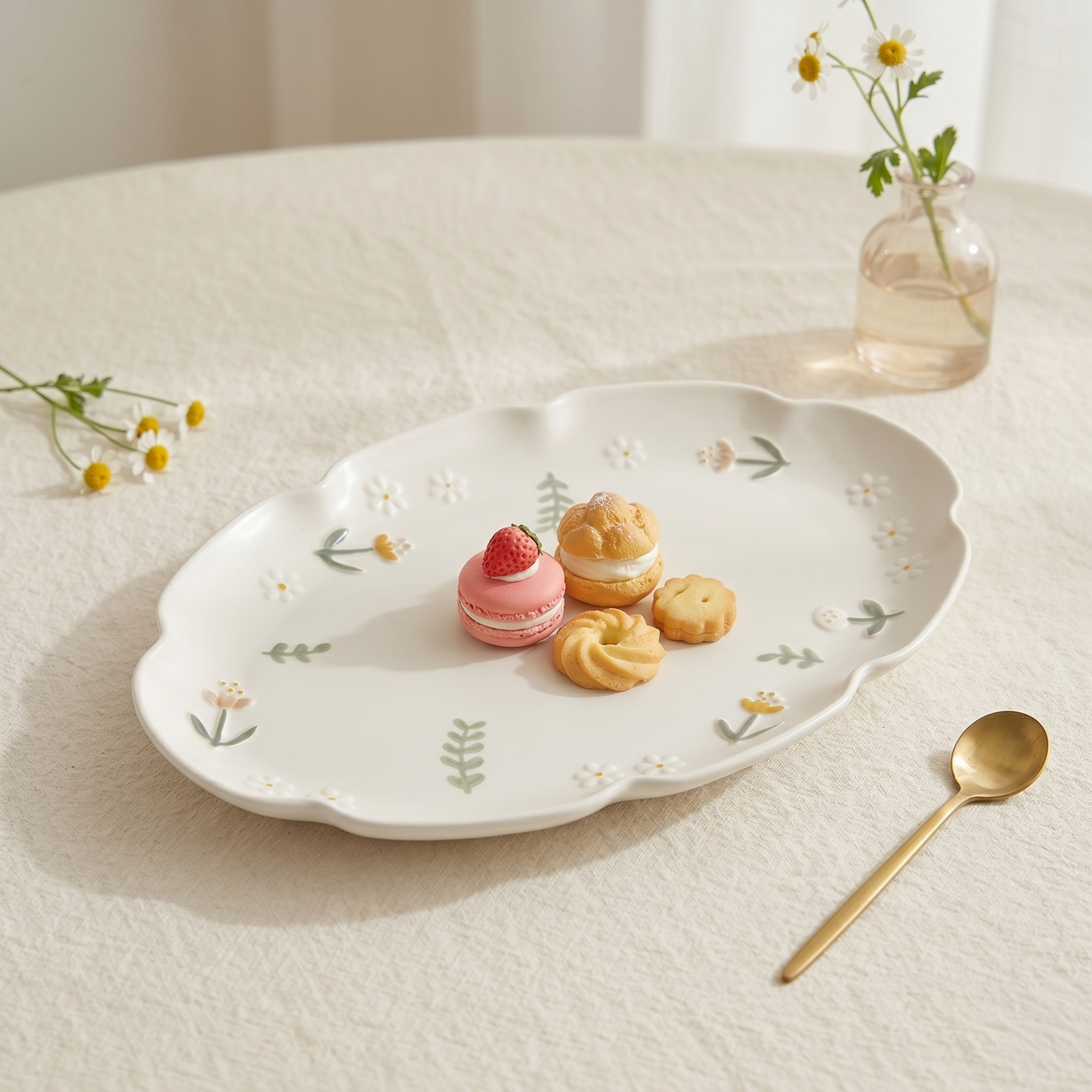 Little Daisy Oval Serving Plate · 12.25"