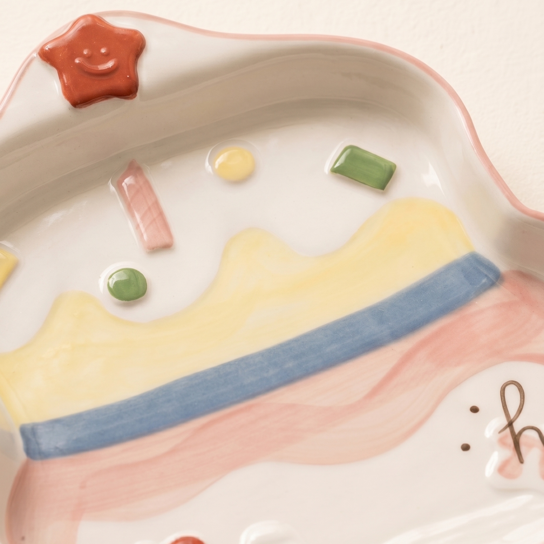 Long Live Happiness Palette Plate detail - MoriMori Home