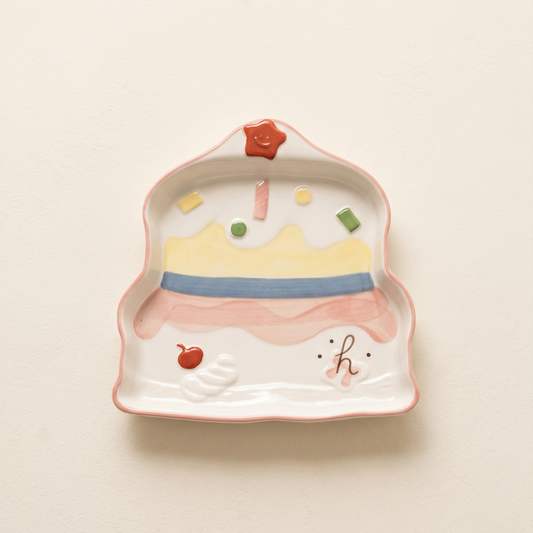Long Live Happiness Palette Ceramic Plate 7.5 inch palette silhouette - MoriMori Home