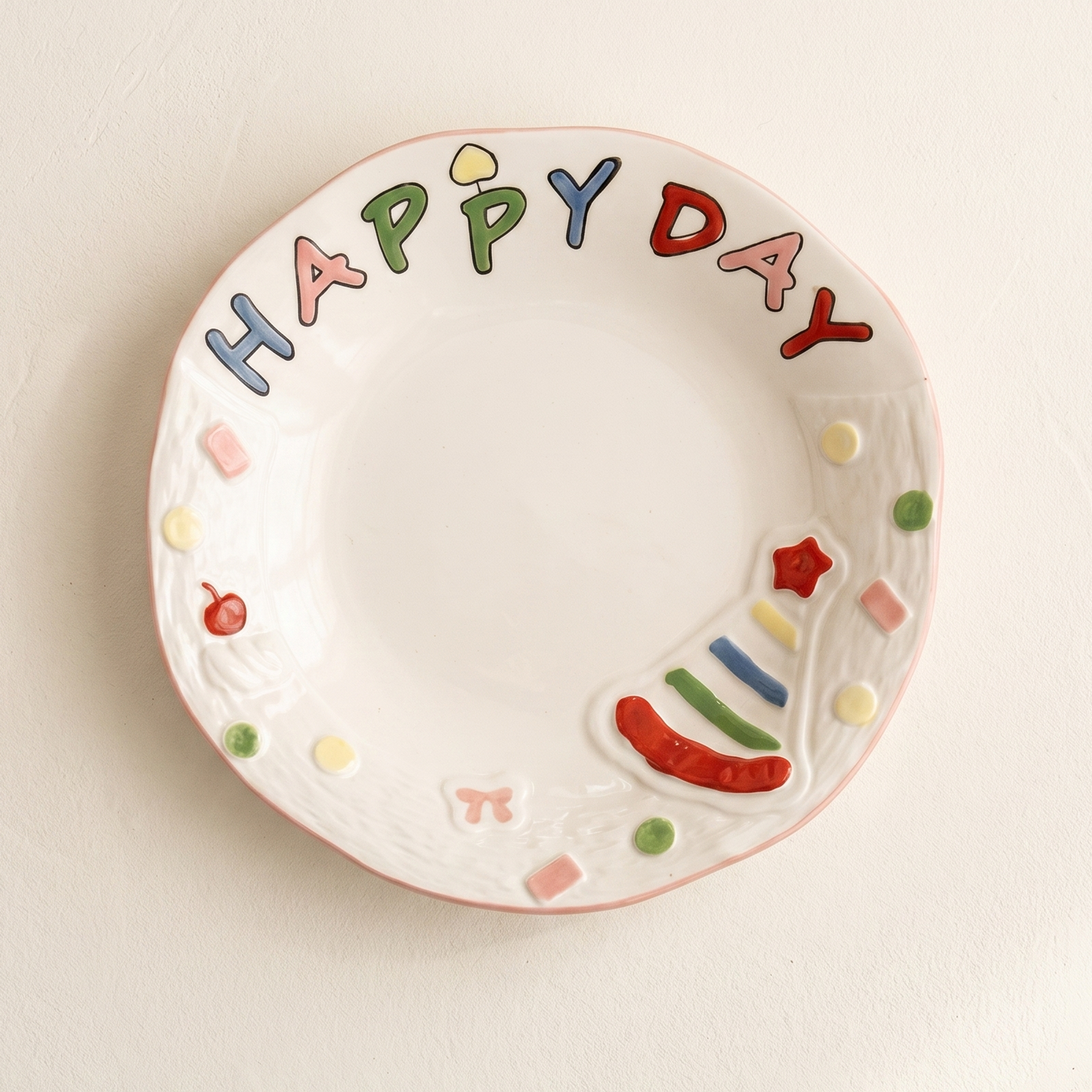 Long Live Happiness Ceramic Plate · 8.5"