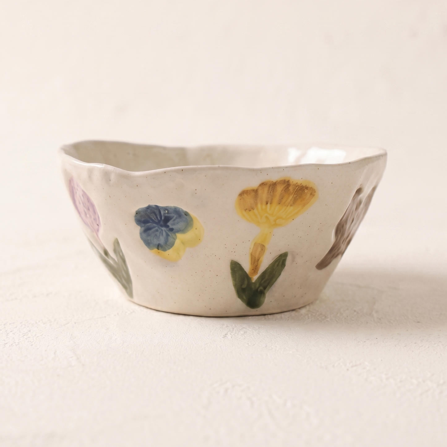 Meadow Bloom Hand-Painted Ceramic Bowl · 5.3"