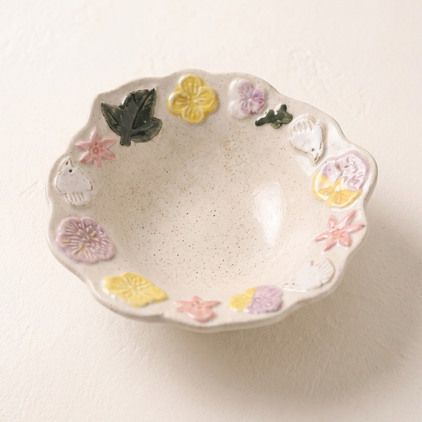 Meadow Bloom Hand-Painted Ceramic Bowl · 6.5"
