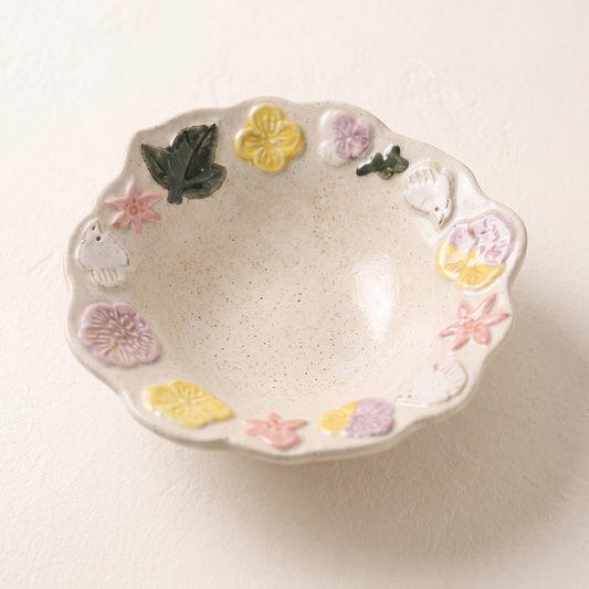 Meadow Bloom Hand-Painted Bowl · 6.5"