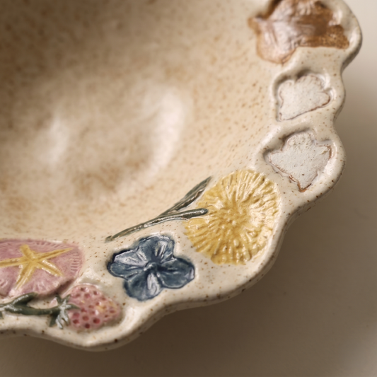 Meadow Bloom Hand-Painted Ceramic Plate · 8.25"