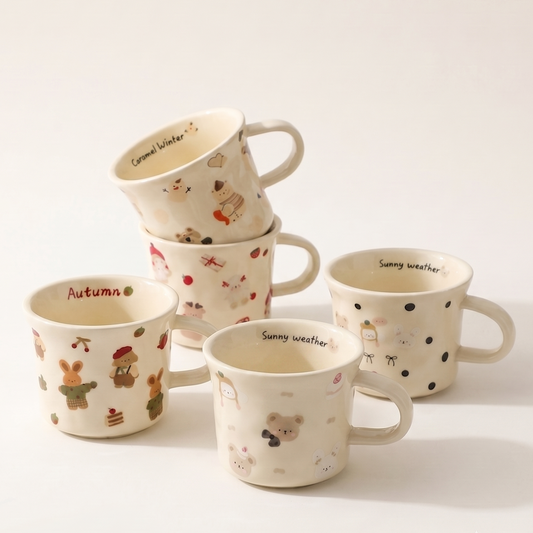 Occasion Ceramic Mug 11.8 oz seasonal illustrated wrap - MoriMori Home