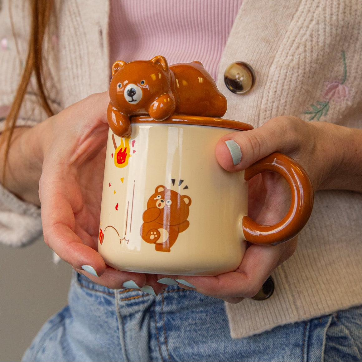Papa Bear Ceramic Mug lifestyle - MoriMori Home