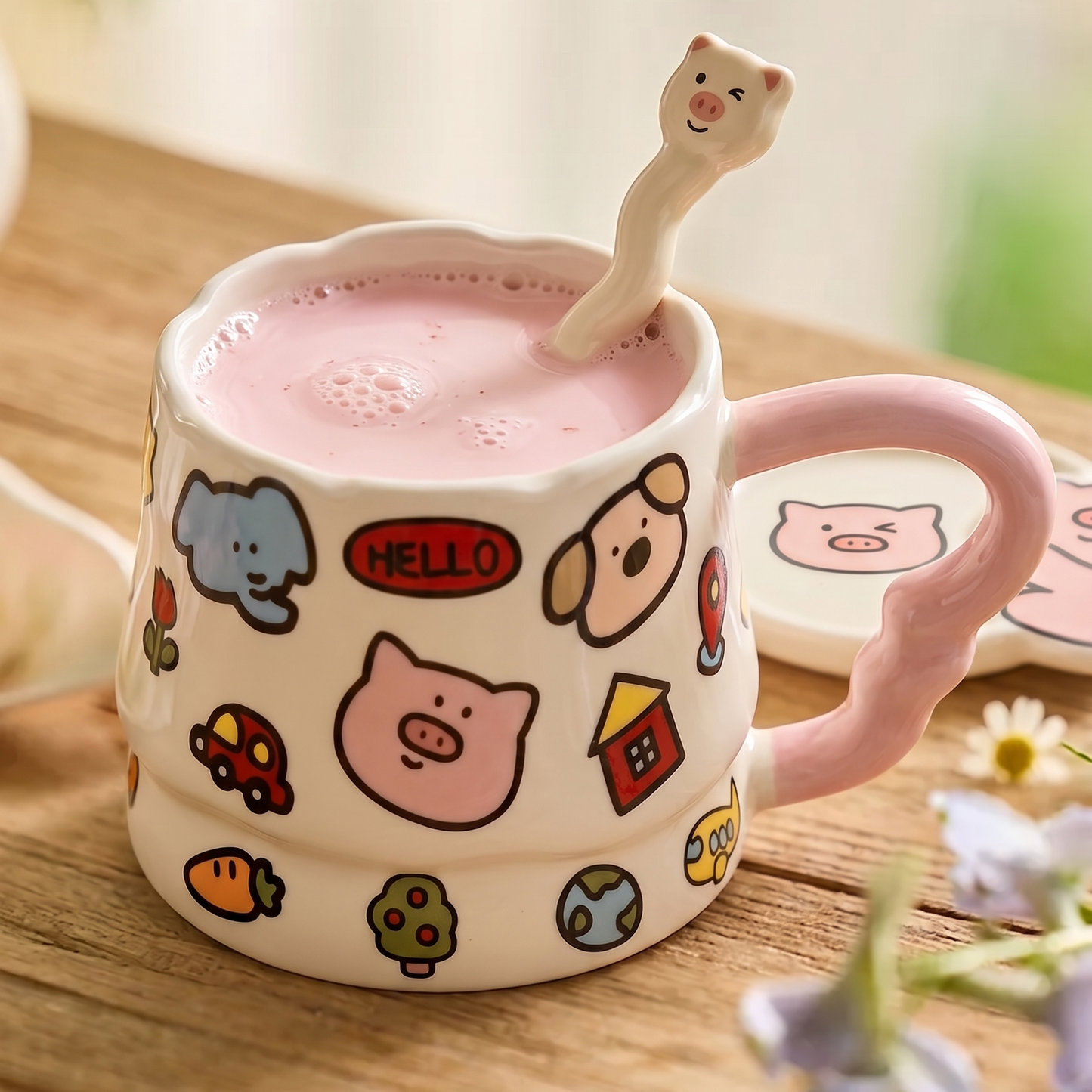 Graffiti Ceramic Mug with Lid · 13.5 oz