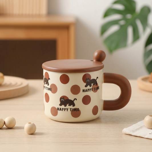 Cat Gift Mug with Lid