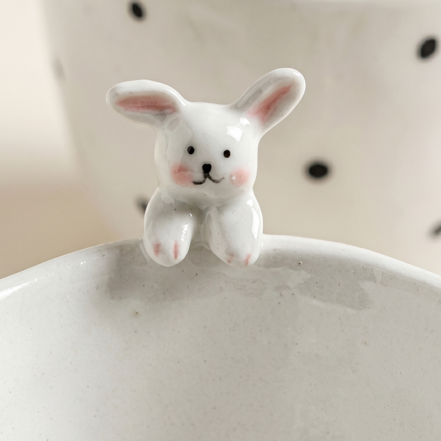 Small 3D Animal Ceramic Mug Rabbit Hug variant - MoriMori Home