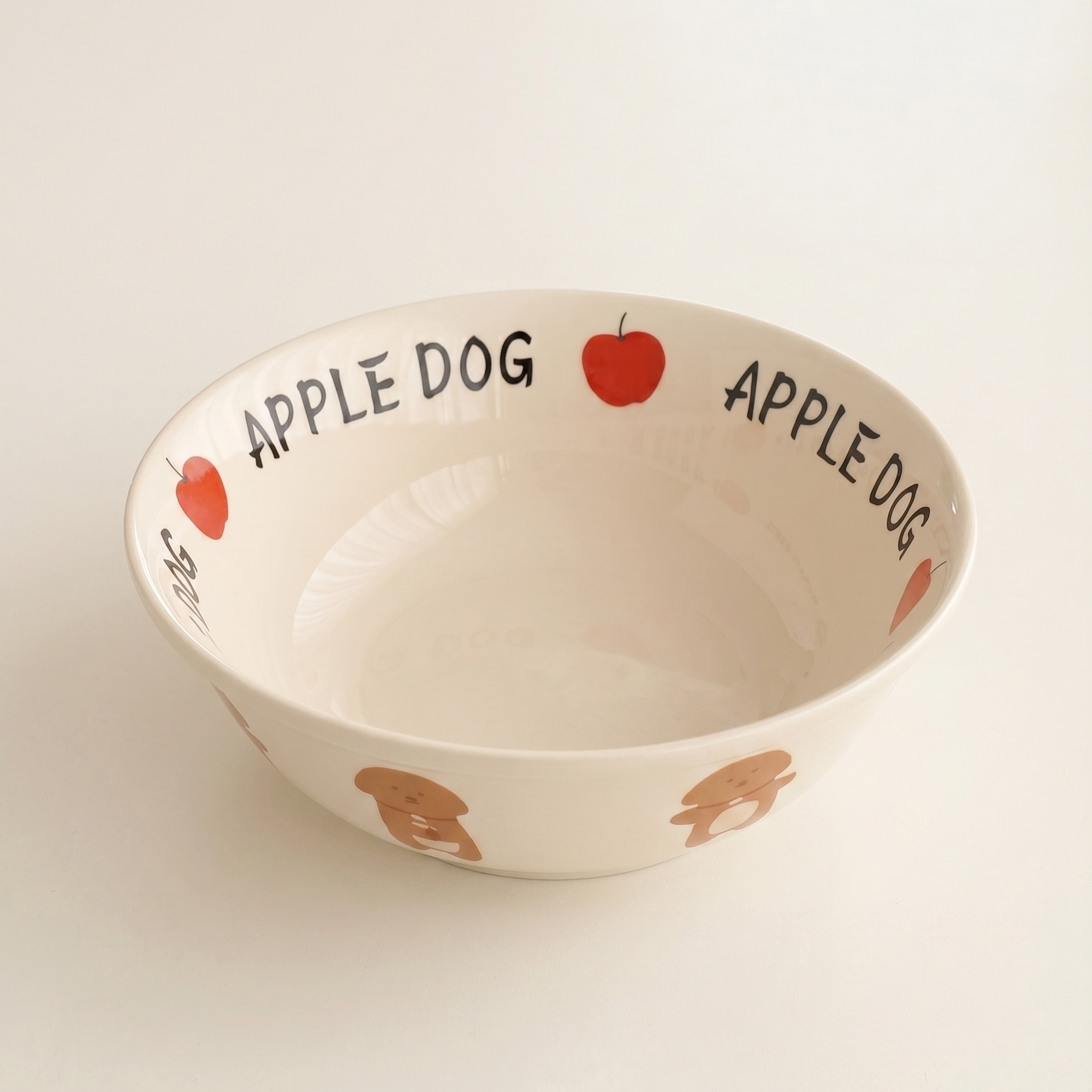 Puppy Ramen Ceramic Bowl 8 inch hand-painted illustration - MoriMori Home