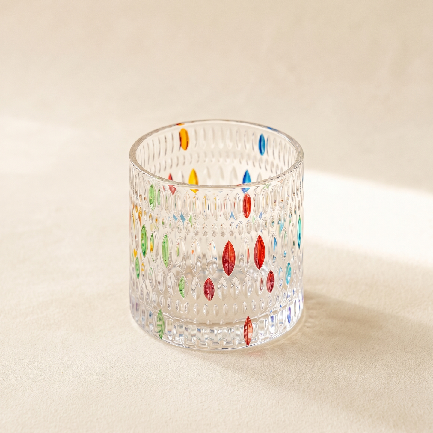 Raindrop Hand-Painted Whiskey Glass