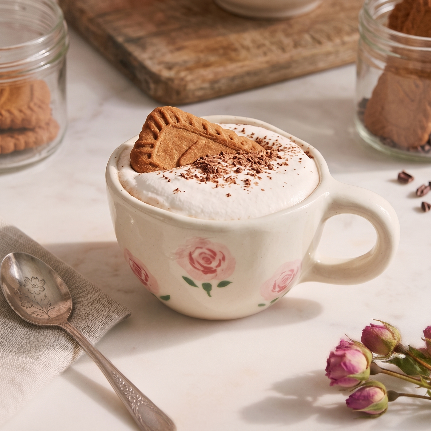 Floral Milk Ceramic Mug · 10 oz