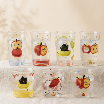 Apple Fruity Glass Cup
