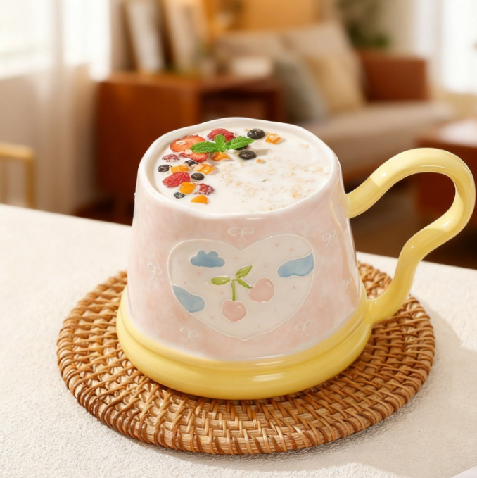 Cherry Blossom Ceramic Mug lifestyle - MoriMori Home