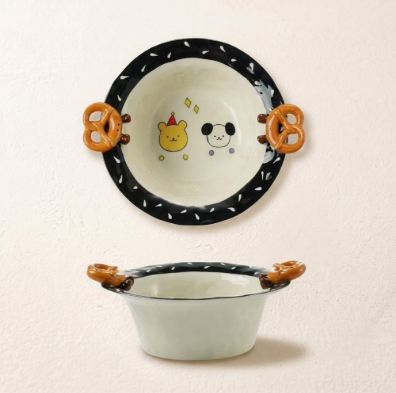 Pretzel Pals Ceramic Bowl · 7.2"