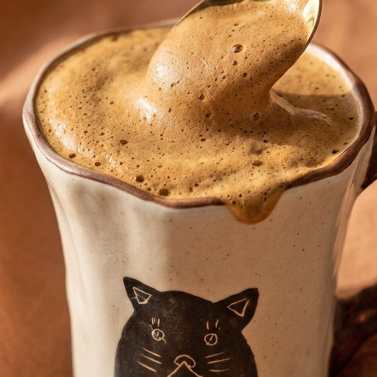 Shadow Cat Tall Hand-Kneaded Mug · 5 oz