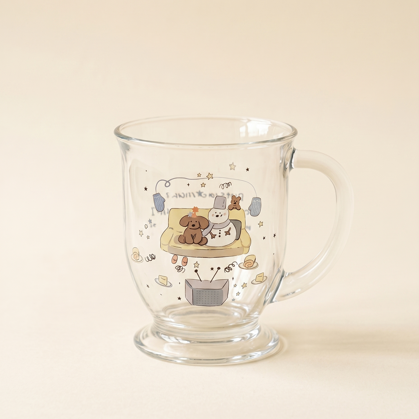 Snowman Night Owl Glass Cup · 10.5 oz