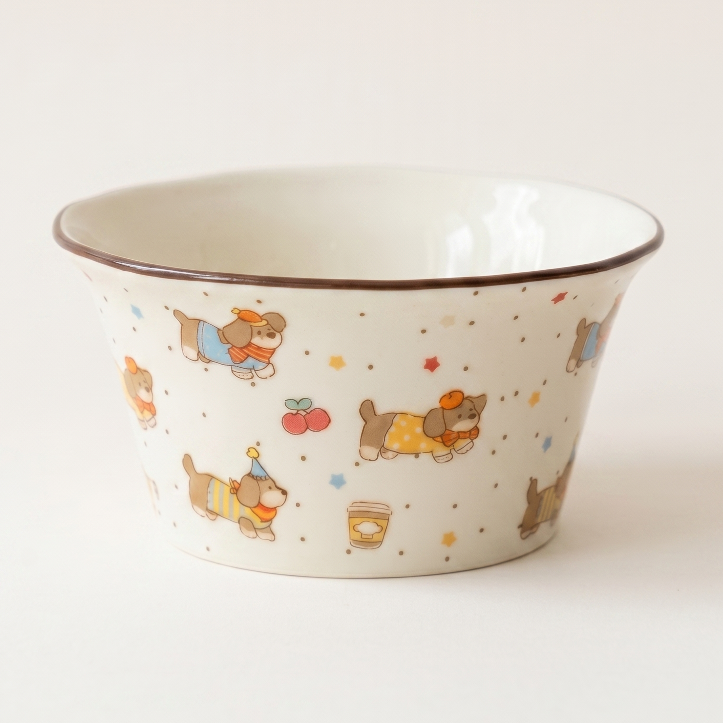 Star Dachshund Illustrated Ceramic Bowl variant - MoriMori Home