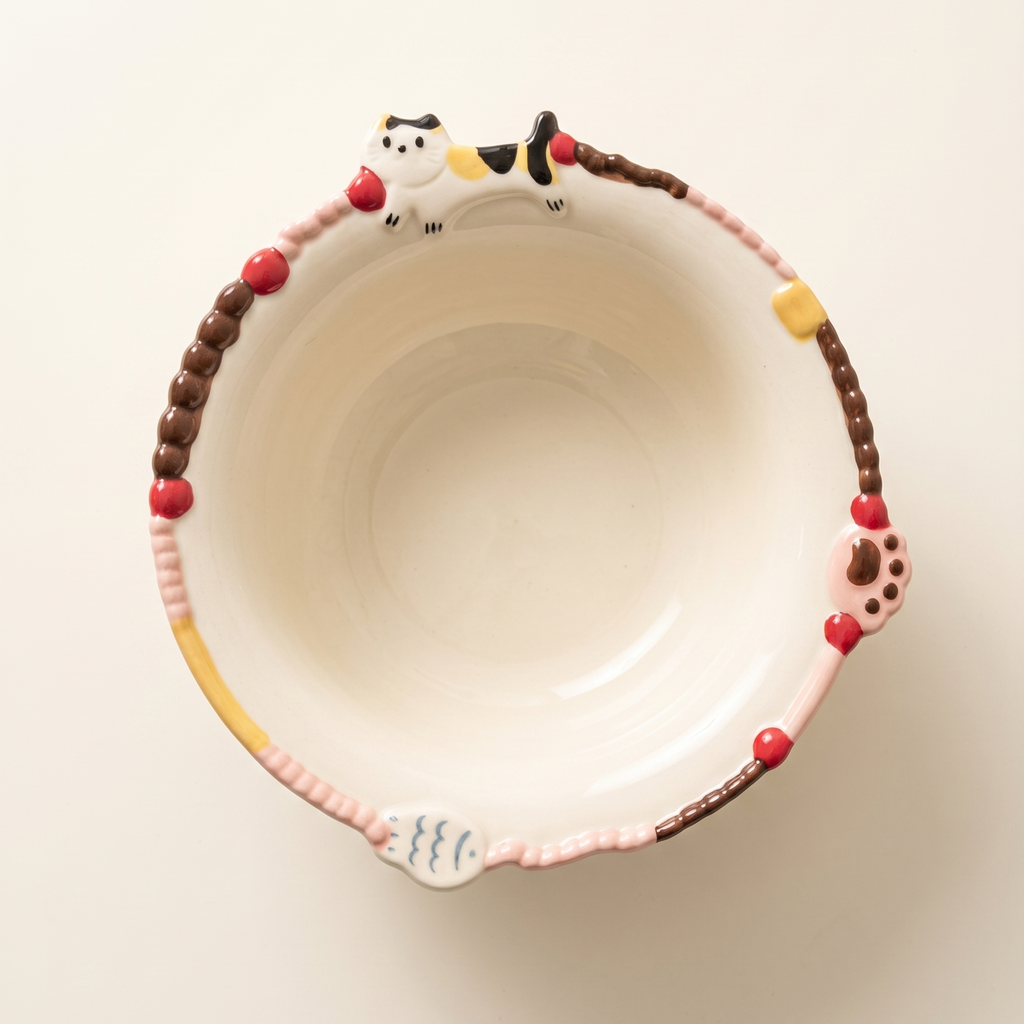 Star Relief Ceramic Bowl 7'