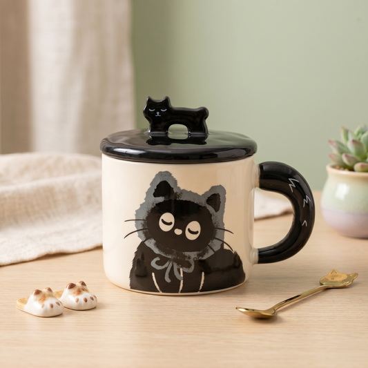 Stormy Blue Cat Mug · 12 oz