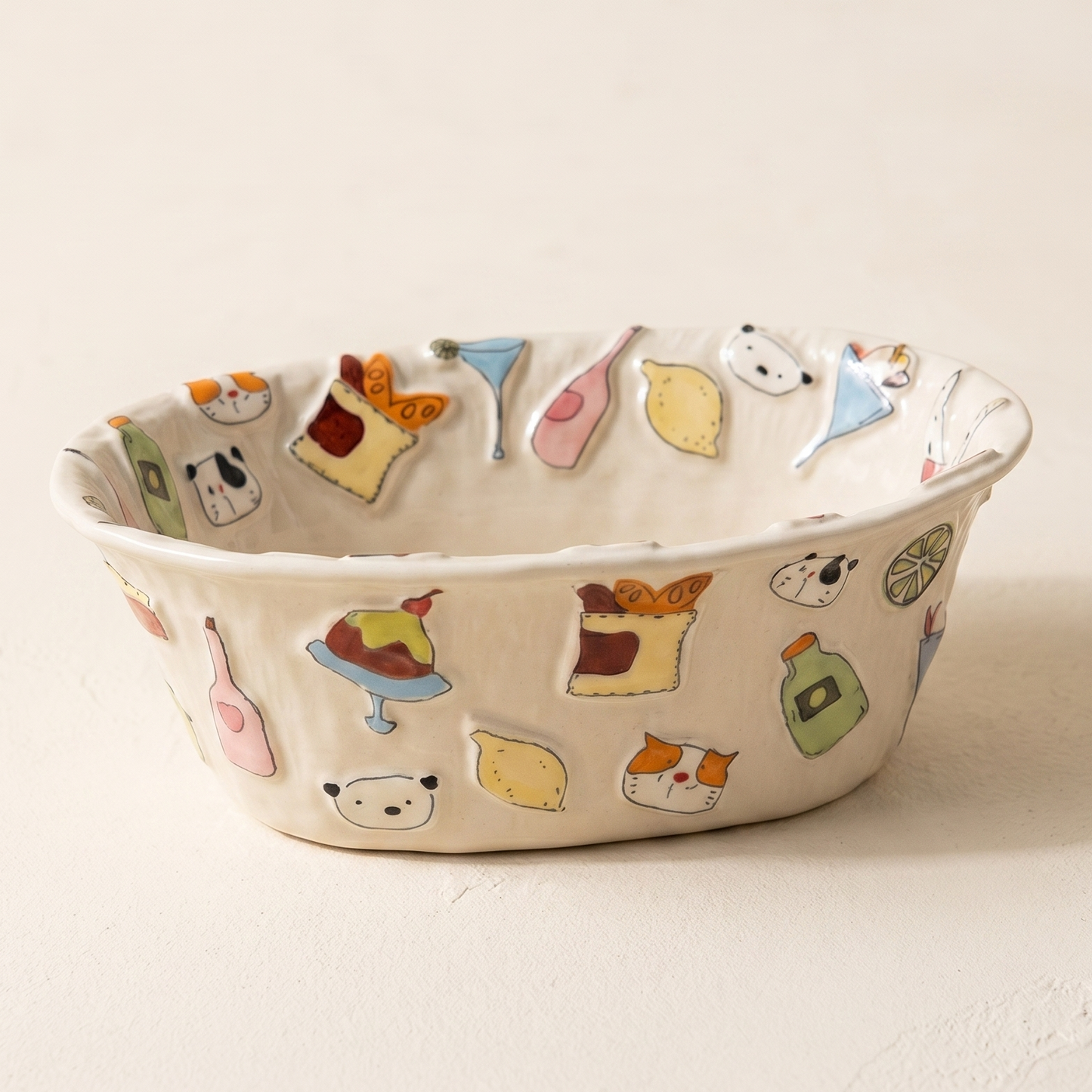 Summer Party Bathtub Ceramic Bowl · 8.3"