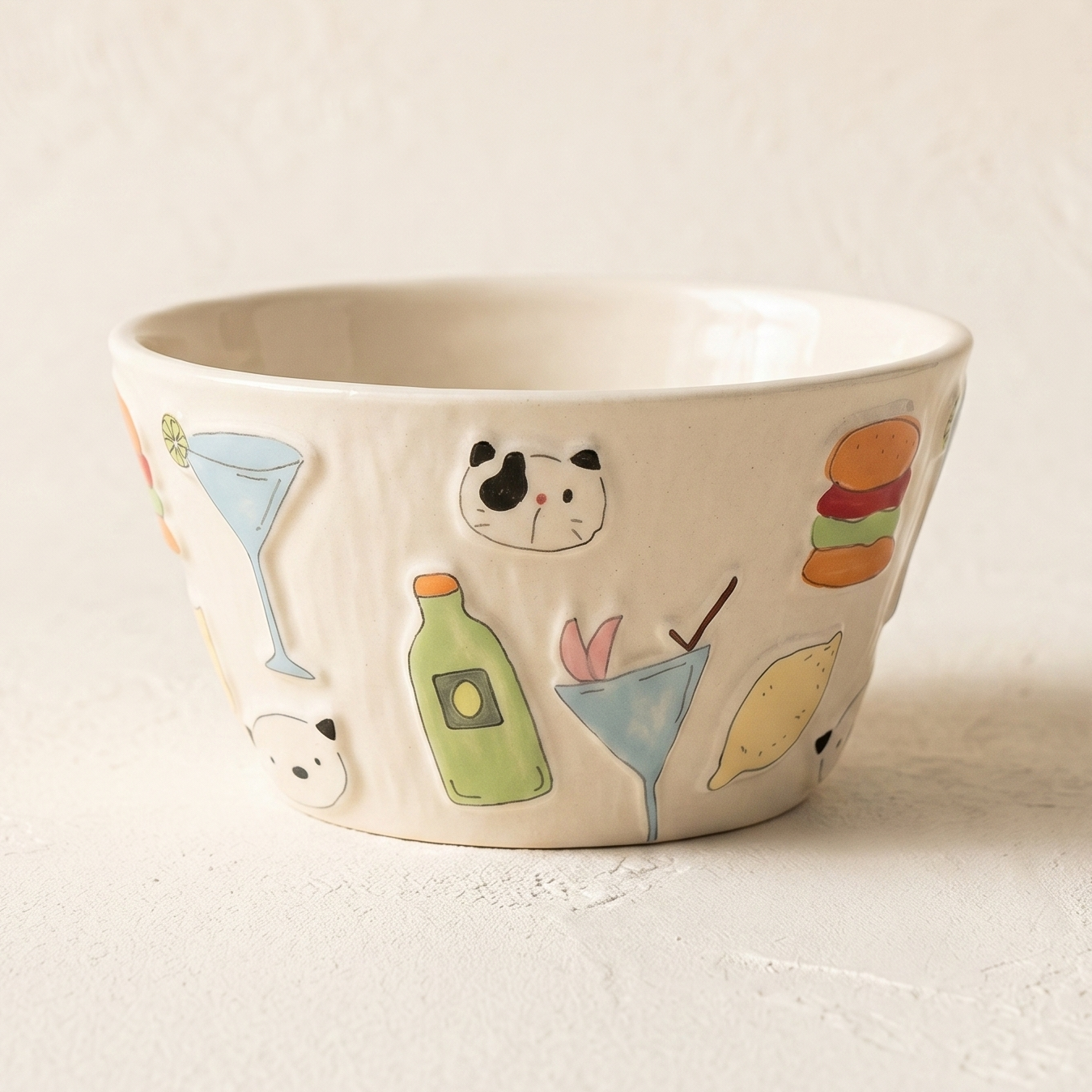 Summer Party Rice Ceramic Bowl · 5"