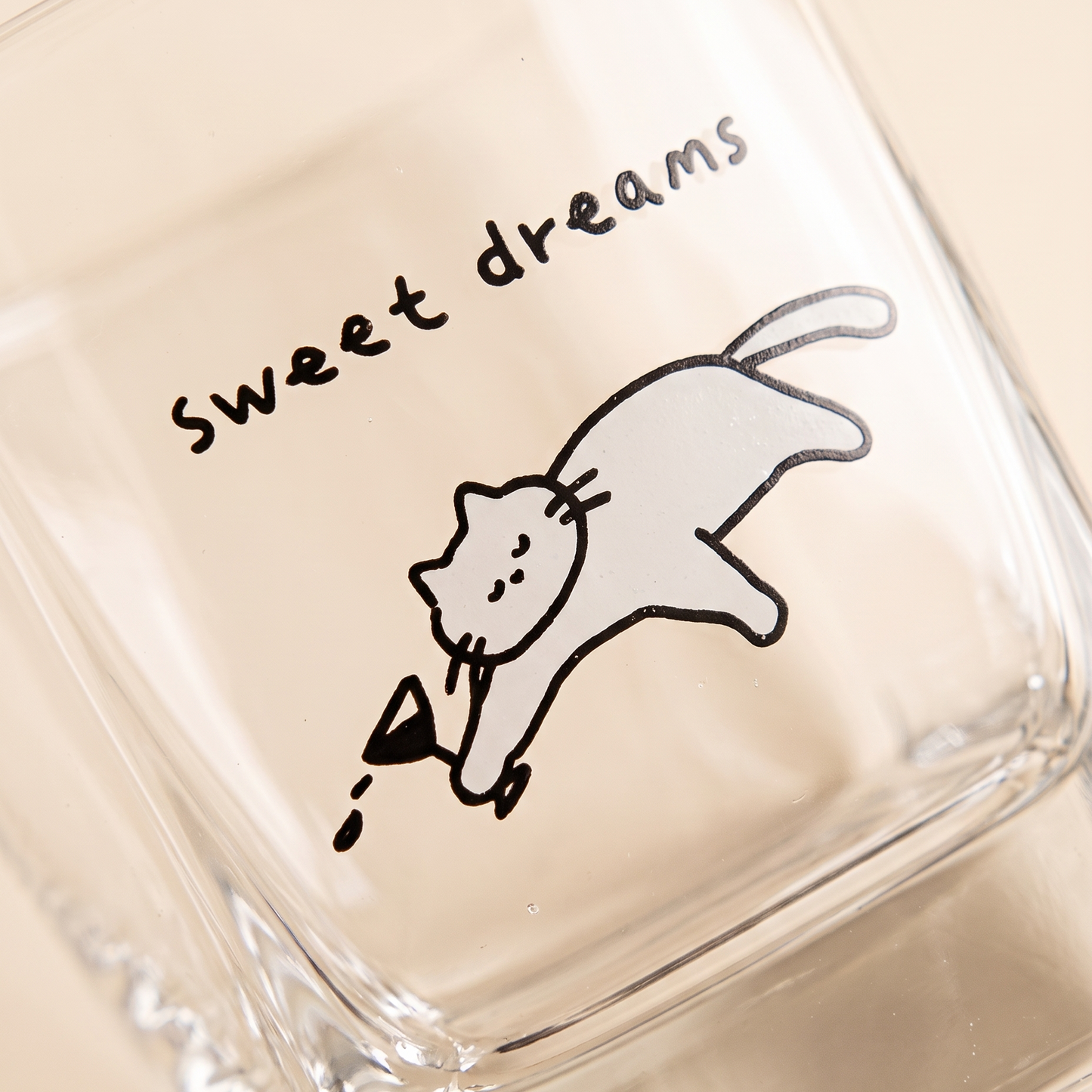 Sweet Dream Cat Wine Glass styled - MoriMori Home