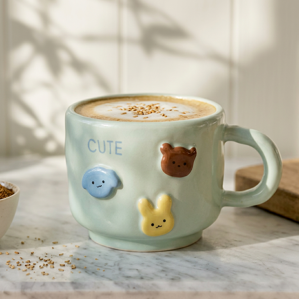 Animals Hand-Pinched Ceramic Mug lifestyle - MoriMori Home