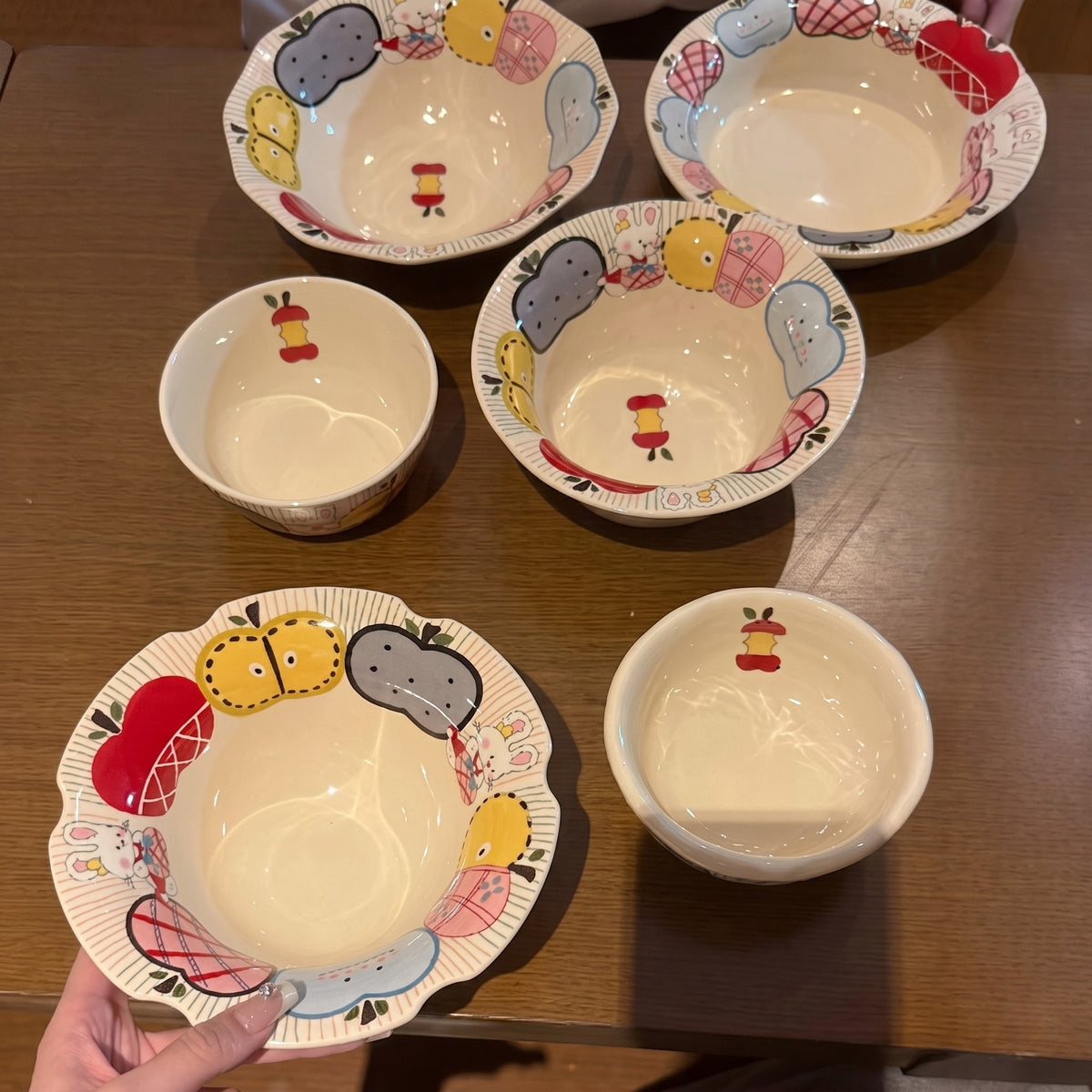 Apple Rabbit Series Ceramic Soup Bowl