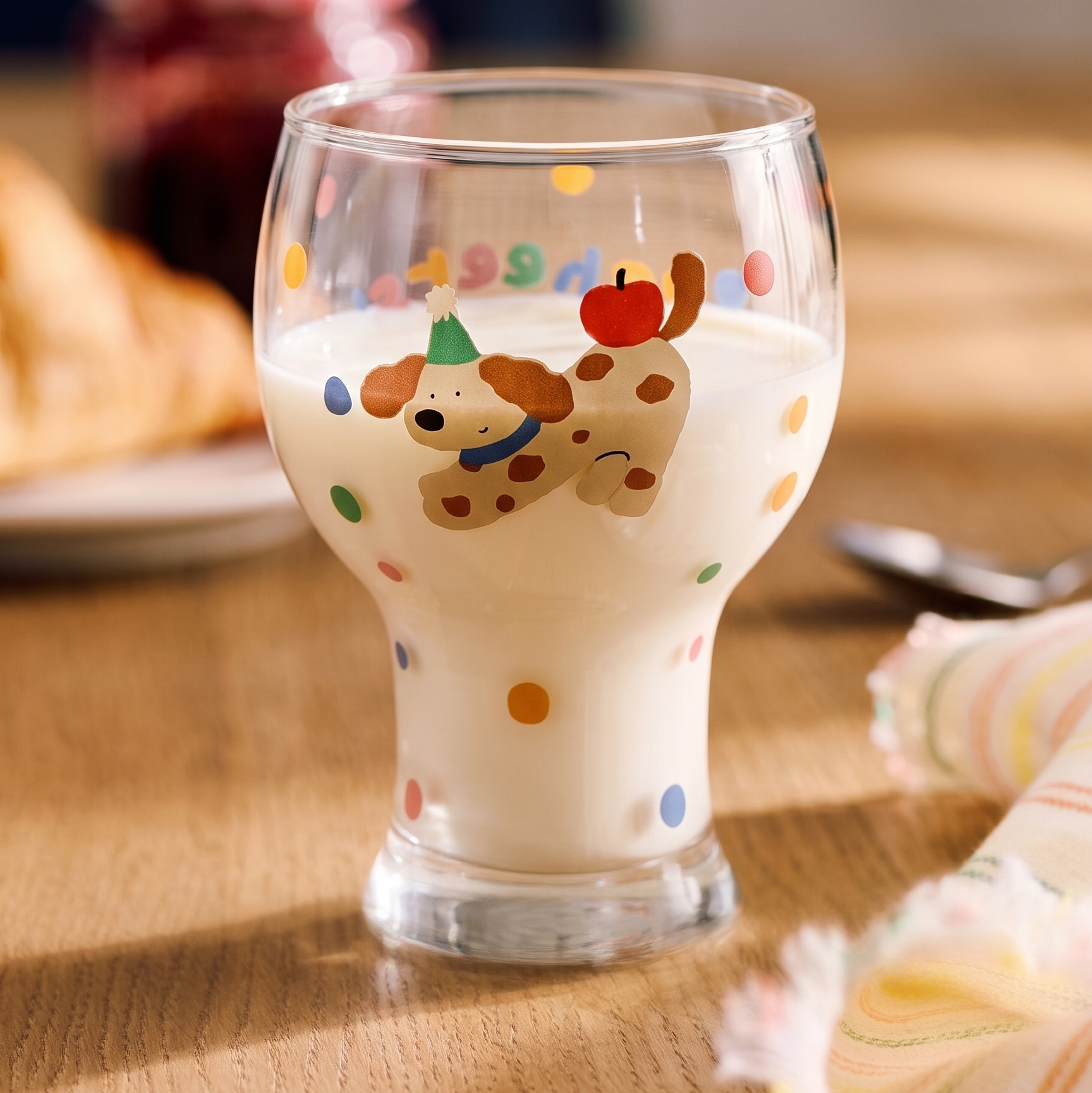 Worry-Free Apple Dog Beer Glass Mug styled - MoriMori Home