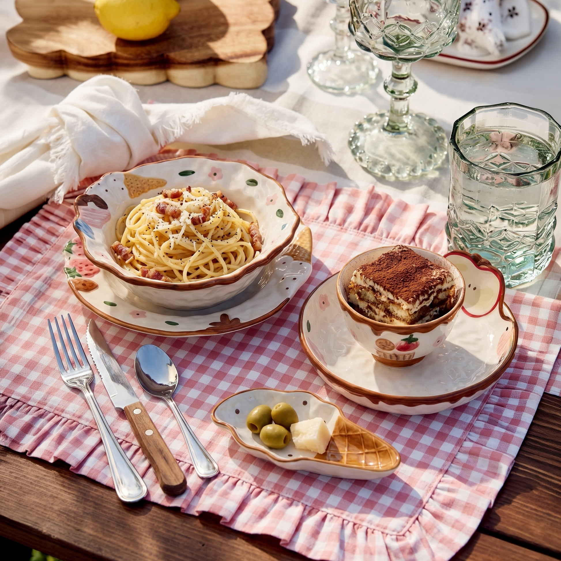 Embossed Apple Tableware Plate styled - MoriMori Home